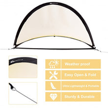 Load image into Gallery viewer, 6' 4' 2.5' Set of 2 Portable Pop-Up Soccer Goals Net-6'