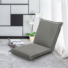 Load image into Gallery viewer, Adjustable 6 position Folding Lazy Man Sofa Chair Floor Chair-Gray
