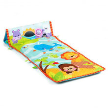 Load image into Gallery viewer, 4-in-1 Baby Play Gym Mat with 3 Hanging Educational Toys