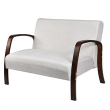 Load image into Gallery viewer, Mid Century Modern Fabric Upholstered Armchair Loveseat-Gray