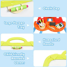 Load image into Gallery viewer, 4 in 1 Double Sided Magnetic Kids Art Easel-Blue