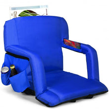 Load image into Gallery viewer, Stadium Seat Portable Chair with Backs and Padded Cushion-Navy
