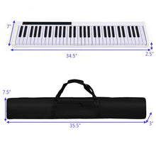Load image into Gallery viewer, 61-Key Portable Digital Stage Piano with Carrying Bag-White