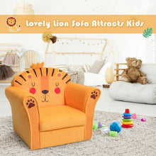 Load image into Gallery viewer, Kids Armrest Lion Upholstered Sofa