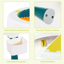 Load image into Gallery viewer, 5-in-1 Kid Folding Storage Activity Table Chair Set-Green