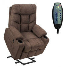 Load image into Gallery viewer, Electric Power Lift Recliner Massage Sofa-Brown