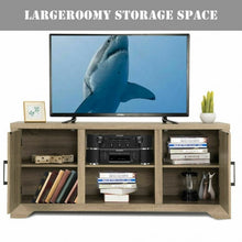 Load image into Gallery viewer, Rustic TV Stand Entertainment Center Storage Cabinet