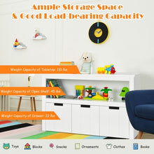 Load image into Gallery viewer, Kid Toy Storage Cabinet 3 Drawer Chest with Wheels Large Storage Cube Shelf