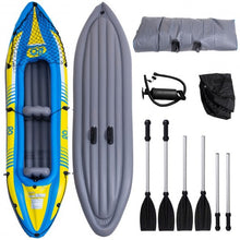 Load image into Gallery viewer, Goplus 2-Person Inflatable Canoe Boat Kayak Set with Oar and Hand Pump