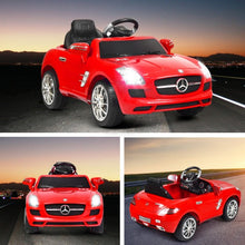 Load image into Gallery viewer, New Red Mercedes Benz sls r/c Mp3 Kids Ride on Car Electric Battery Toy-Red