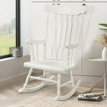 Load image into Gallery viewer, Solid Wood Porch Glossy Finish Rocking Chair-White