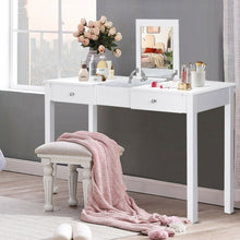 Load image into Gallery viewer, Vanity Dressing Table with 1 Mirror and 2 Drawers
