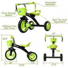 Load image into Gallery viewer, Kids Tricycle Rider with Adjustable Seat-Green