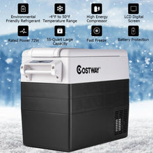 Load image into Gallery viewer, 55 Quarts Portable Electric Car Refrigerator-Silver