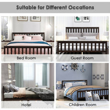 Load image into Gallery viewer, Wood Bed Frame Support Platform with Headboard and Footboard