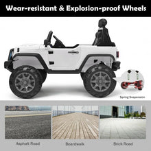 Load image into Gallery viewer, 12V Kids Spring Suspension Ride On Truck-White