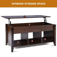 Load image into Gallery viewer, Lift Top Coffee Table with Hidden Compartment Storage Shelf