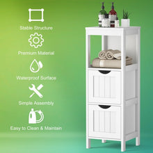 Load image into Gallery viewer, Floor Multifunction Bathroom Storage Organizer Rack with 2 Drawers
