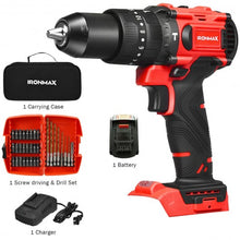 Load image into Gallery viewer, 20V Cordless Brushless Hammer Drill Kit
