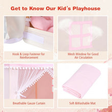 Load image into Gallery viewer, Kids Play Tent Large Playhouse Children Play Castle Fairy Tent Gift w/ Mat-Pink