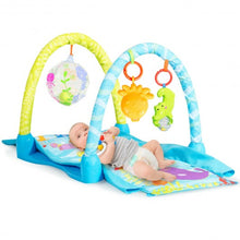 Load image into Gallery viewer, 4-in-1 Baby Play Gym Mat with 3 Hanging Toys