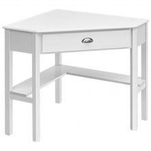 Load image into Gallery viewer, Corner Wooden PC Laptop Computer Desk-White