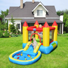 Load image into Gallery viewer, Inflatable Kids Slide Bounce House with 580w Blower