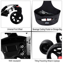 Load image into Gallery viewer, 120 W Foldable Electric Golf Push Cart with Umbrella Holder