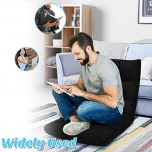 Load image into Gallery viewer, 14-Position Adjustable Folding Lazy Gaming Sofa-Black