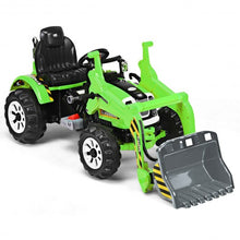 Load image into Gallery viewer, 12 V Battery Powered Kids Ride on Dumper Truck-Green