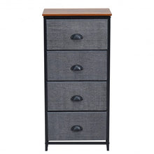 Load image into Gallery viewer, Chest Storage Tower Side Table Display Storage with 4 Drawers-Black