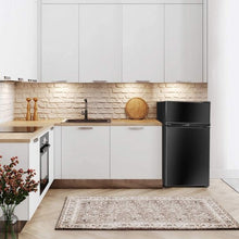 Load image into Gallery viewer, 2 Doors Cold-rolled Sheet Compact Refrigerator-Black