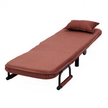 Load image into Gallery viewer, Convertible Folding Leisure Recliner Sofa Bed-Coffee