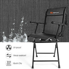 Load image into Gallery viewer, Swivel Hunting Chair Foldable Mesh Chair with Armrests-Black
