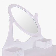 Load image into Gallery viewer, Vanity Wooden Makeup Dressing Table Stool Set -White