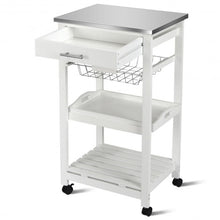 Load image into Gallery viewer, Rolling Kitchen Trolley Storage Basket And Drawers Cart