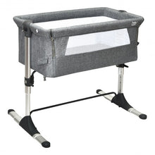 Load image into Gallery viewer, Portable Infant Travel Bassinet Crib with Carrying Bag-Gray