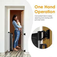 Load image into Gallery viewer, Baby Safety Gate w/ Easy Latch & Flexible Design-Black