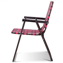 Load image into Gallery viewer, 6 pcs Folding Beach Chair Camping Lawn Webbing Chair-Red