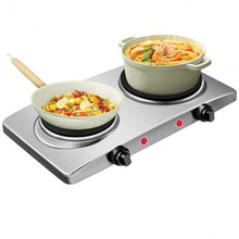 Load image into Gallery viewer, 1800W Double Hot Plate Electric Countertop Burner