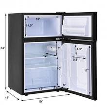 Load image into Gallery viewer, 3.2 cu ft. Compact Stainless Steel Refrigerator-Black