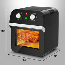 Load image into Gallery viewer, 12.7QT 1600W Rotisserie Dehydrator Convection Air Fryer Oven