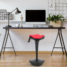 Load image into Gallery viewer, Adjustable Swivel Sitting Balance Wobble Stool Standing Desk Chair-Red