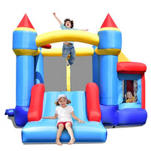 Load image into Gallery viewer, Castle Slide Inflatable Bounce House w/ Ball Pit & Basketball Hoop