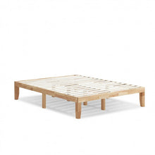 Load image into Gallery viewer, Queen Size 14" Wooden Bed Mattress Frame-Natural