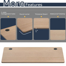 Load image into Gallery viewer, Universal Table Top for Office Relevance Desktop with 2 Cable Holes-Natural
