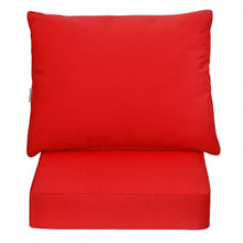 Load image into Gallery viewer, Deep Seat Chair Cushion Pads Set with Rope Belts for Indoor and Outdoor-Red