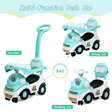 Load image into Gallery viewer, 3-in-1 Ride On Push Car with Music Box & Horn-Green