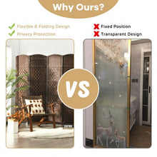 Load image into Gallery viewer, 6.5Ft 6-Panel Weave Folding Fiber Room Divider Screen-Brown