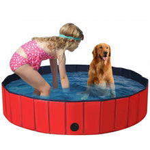 Load image into Gallery viewer, 63" Foldable Portable Leakproof Kiddie Bathing Tub-Red